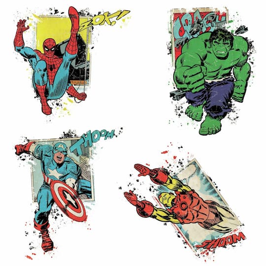 RoomMates Marvel Superhero Burst Peel & Stick Giant Wall Decals